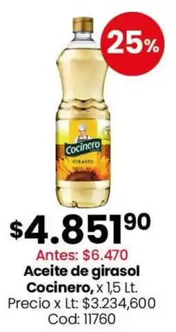 Coto Cocinero aceite de girasol oferta