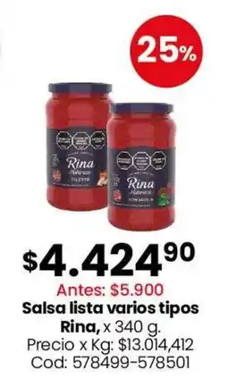 Coto Rina salsa lista varios tipos oferta