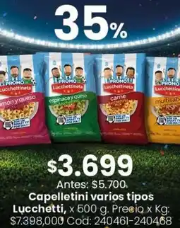 Coto Lucchetti capelletini varios tipos oferta