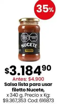 Coto Nucete salsa lista para usar filetto 16873 oferta