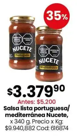 Coto Nucete salsa lista portuguesa/ mediterránea oferta