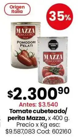 Coto Mazza tomate cubeteado/ perita oferta