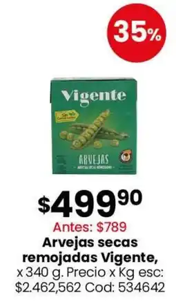 Coto Vigente arvejas secas remojadas oferta