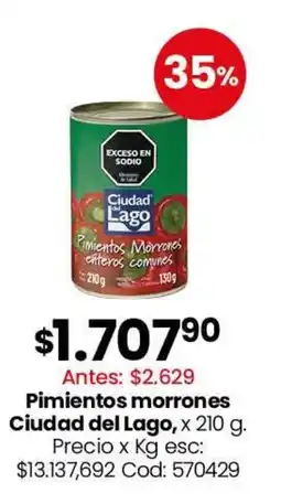 Coto Ciudad del lago pimientos morrones oferta