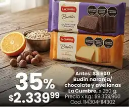 Coto La cumbre budín naranja/ chocolate y avellanas oferta