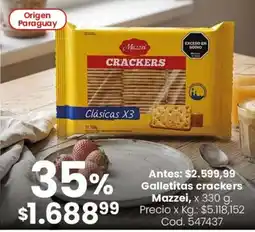 Coto Mazzei galletitas crackers oferta