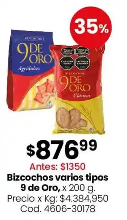 Coto 9 de oro bizcochos varios tipos oferta