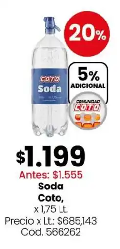 Coto Coto soda oferta