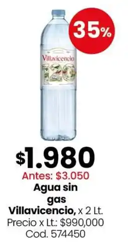 Coto Villavicencio agua sin gas oferta