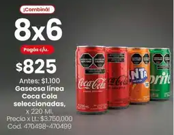 Coto Coca cola gaseosa línea seleccionadas, oferta