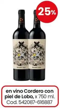 Coto Cordero en vino con piel de lobo oferta