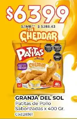 Diarco Granja del sol patitas de pollo saborizadas oferta