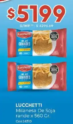 Diarco Lucchetti milanesa de soja rande oferta