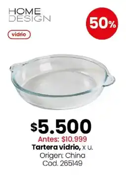 Coto Tartera vidrio oferta