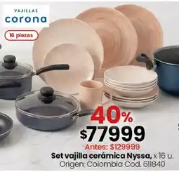 Coto Nyssa set vajilla cerámica oferta