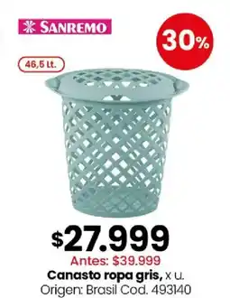Coto Canasto ropa gris oferta