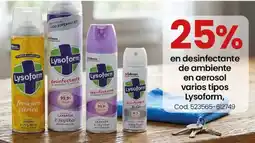 Coto Lysoform en desinfectante de ambiente en aerosol varios tipos oferta