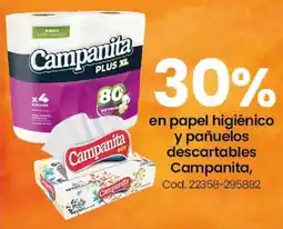 Coto Campanita en papel higiénico y pañuelos descartables oferta