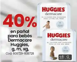 Coto Huggies en pañal para bebés dermacare oferta