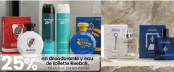 Coto Reebok en desodorante y eau de toilette oferta