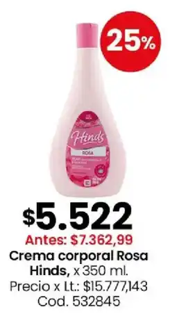 Coto Hinds crema corporal rosa oferta