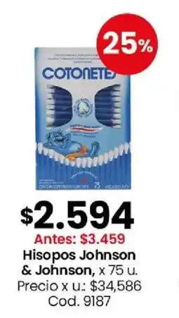 Coto Johnson & johnson hisopos oferta