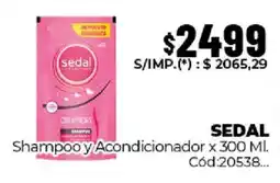 Diarco Sedal shampoo y acondicionador oferta