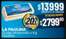Diarco La paulina queso mozzarella oferta