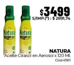 Diarco Natura aceite girasol en aerosol oferta