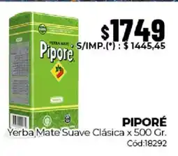 Diarco Piporé yerba mate suave clásica oferta