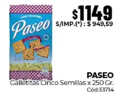 Diarco Paseo galletitas cinco semillas oferta