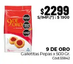 Diarco 9 de oro galletitas pepas oferta