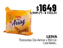 Diarco Leiva tostadas de arroz oferta