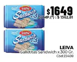 Diarco Leiva galletitas sandwich oferta