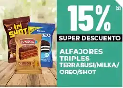 Diarco Triples terrabusi/milka/ oreo/shot alfajores oferta
