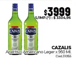 Diarco Cazalis aperitivo americano leger oferta