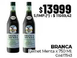 Diarco Branca fernet menta oferta