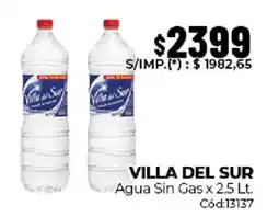 Diarco Villa del sur agua sin gas oferta