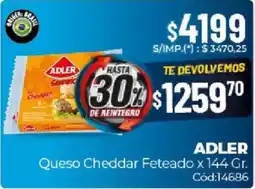 Diarco Adler queso cheddar feteado oferta