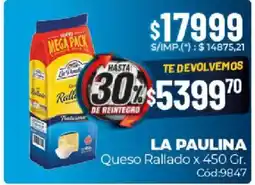 Diarco La paulina queso rallado oferta