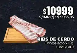 Diarco Ribs de cerdo congelado oferta