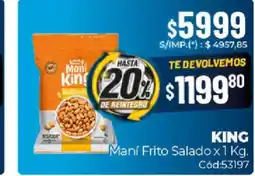 Diarco King maní frito salado oferta