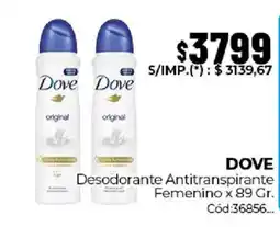 Diarco Dove desodorante antitranspirante femenino oferta
