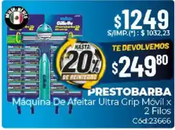 Diarco Gillette prestobarba máquina de afeitar ultra grip móvil oferta