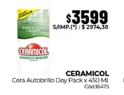 Diarco Ceramicol cera autobrillo doy pack oferta