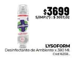 Diarco Lysoform desinfectante de ambiente oferta