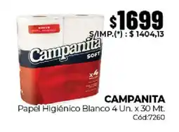Diarco Campanita papel higiénico blanco oferta
