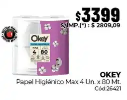 Diarco Okey papel higiénico max oferta