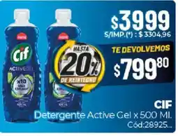 Diarco Cif detergente active gel oferta