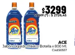 Diarco Ace jabón líquido clásico botella oferta